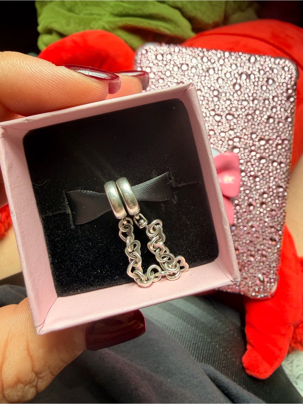 Linked hearts safety chain